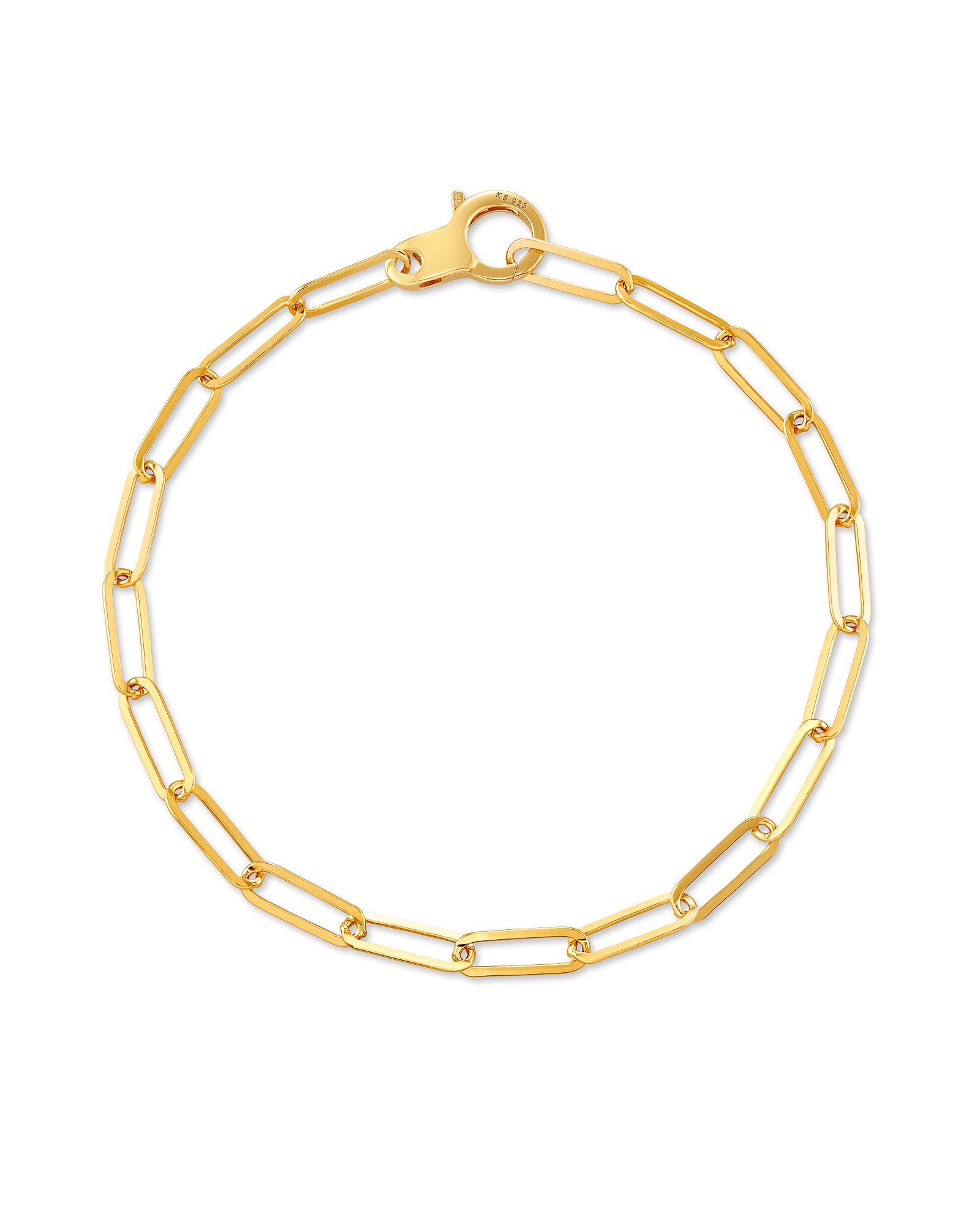 Large Paperclip Chain Bracelet in 18k Yellow Gold Vermeil Kendra Scott